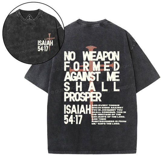 No Weapon Christian Washed T-Shirt Sale - GuidingCross