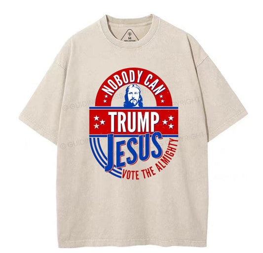 Nobody Can Trump Christian Washed T-Shirt Sale - GuidingCross