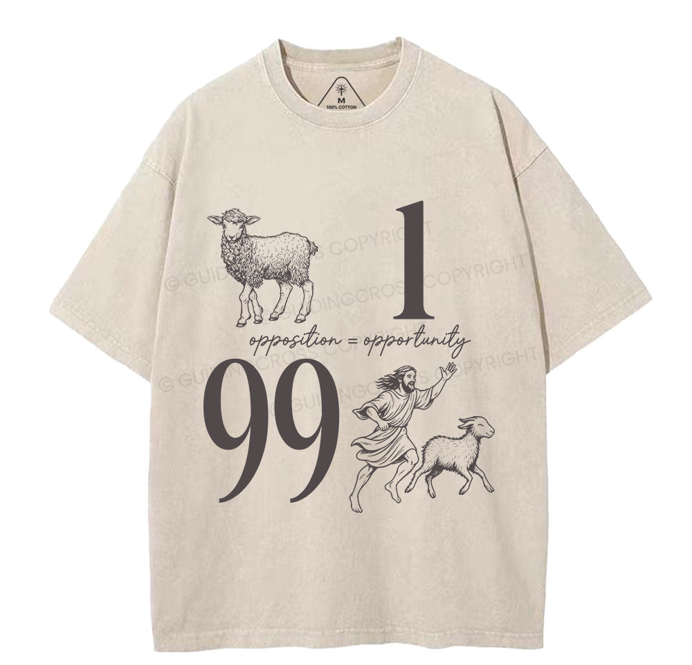 Opposition And Opportunity Christian Washed T-Shirt