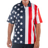 UniJames Men's Performance Golf American Flag Shirt