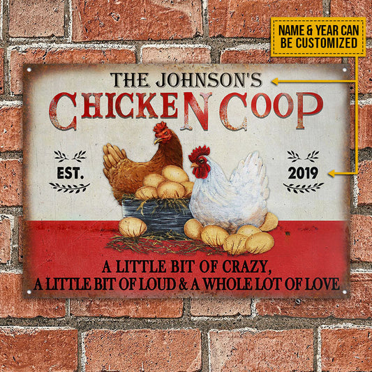uni Personalized Chicken Coop A Little Bit Of All Printed 3D Metal Sign