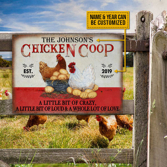 uni Personalized Chicken Coop A Little Bit Of All Printed 3D Metal Sign