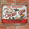 uni Personalized Chicken Coop Fresh Eggs Daily Red White All Printed 3D Metal Sign