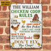 uni Personalized Chicken Coop Rules All Printed 3D Metal Sign