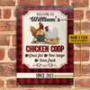 uni Personalized Chicken Coop Welcome Flannel All Printed 3D Metal Sign