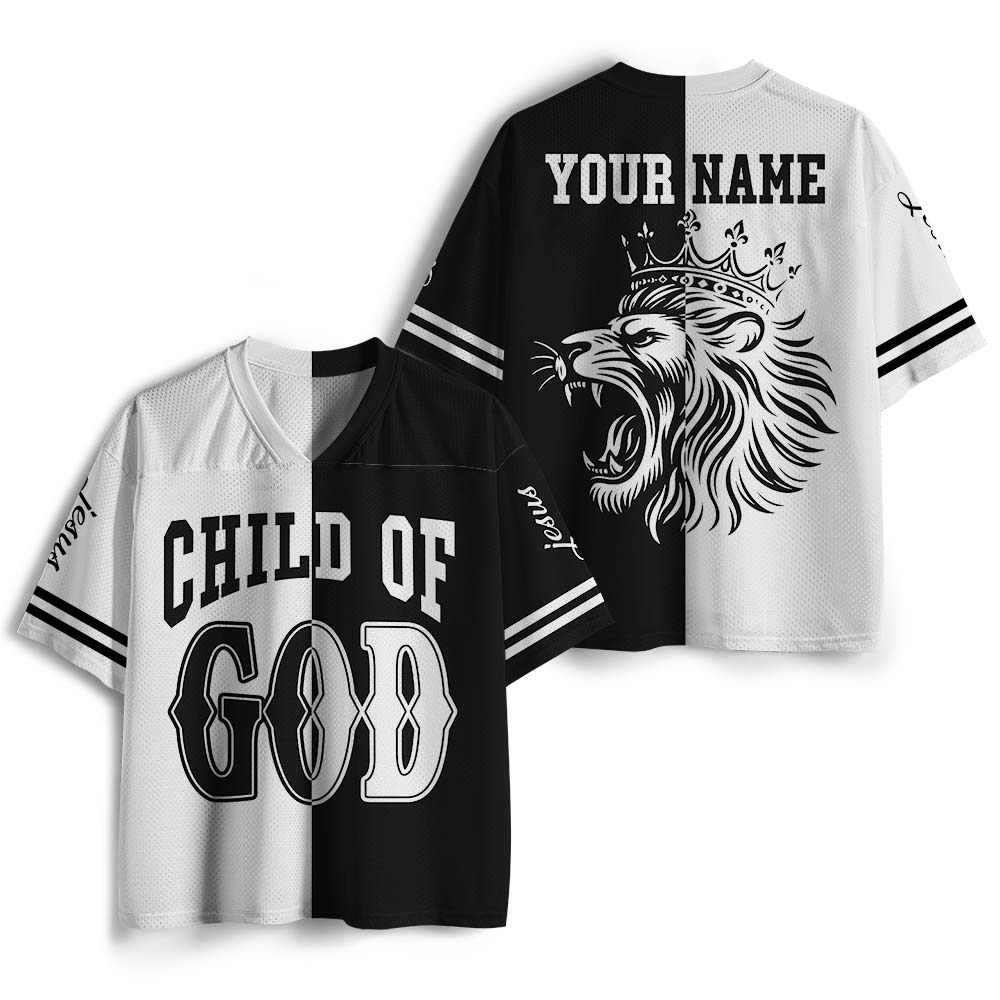 UniJames Personalized Child Of God Lion Christian Mesh Jersey