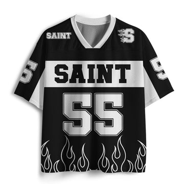 UniJames Personalized Saint Christian Black Mesh Jersey