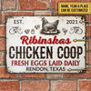 uni Personalized Chicken Coop Fresh Eggs Laid Daily All Printed 3D Metal Sign