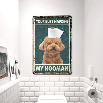 uni Poodle All Printed 3D Metal Sign