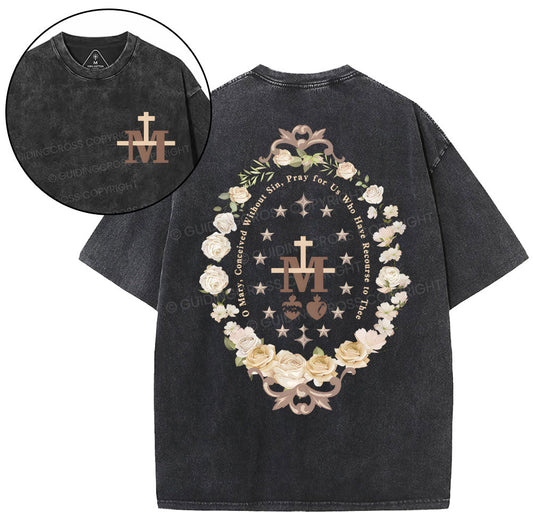 Pray For Us Christian Washed TShirt