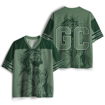 UniJames Praying Christian Green Mesh Jersey