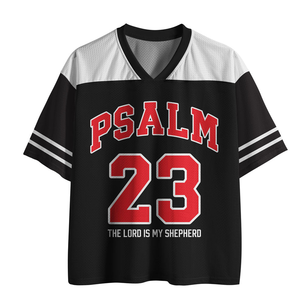 UniJames Psalm 23 The Lord Is My Shepherd Black Christian Mesh Jersey
