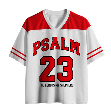 UniJames Psalm 23 The Lord Is My Shepherd White Christian Mesh Jersey