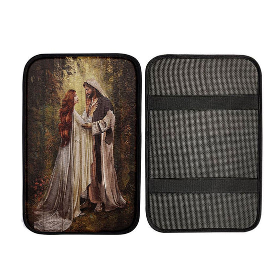 Uni Lion Of Judah Jesus On The Cross Praying With Jesus Car Armrest Pad