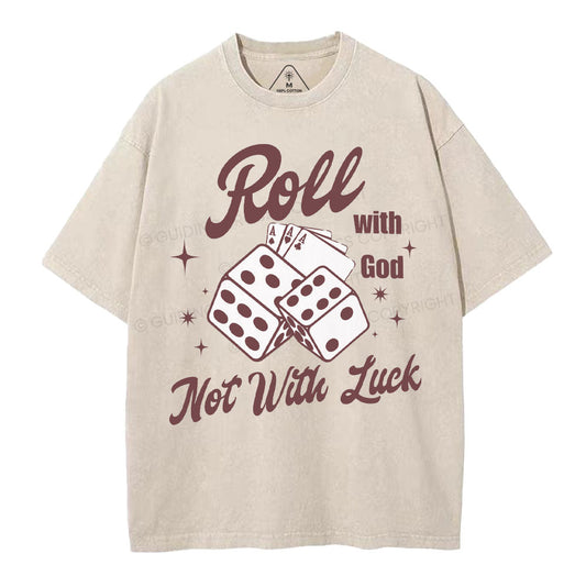 Roll With God Christian Washed TShirt