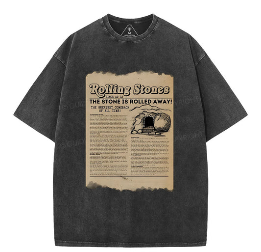 Rolling Stone Newspaper Christian Washed T-Shirt Sale - GuidingCross