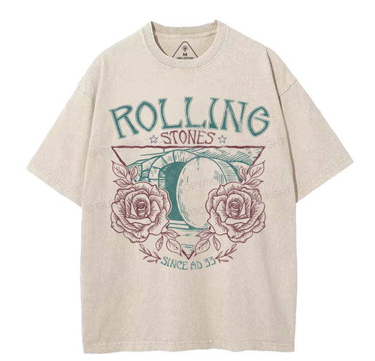 Rolling Stones Retro Christian Washed T-Shirt Sale - GuidingCross