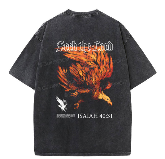 Seek The Lord Christian Washed T-Shirt Sale - GuidingCross