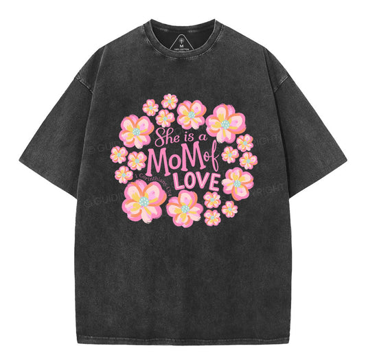She Is Mom Of Love Christian Washed TShirt