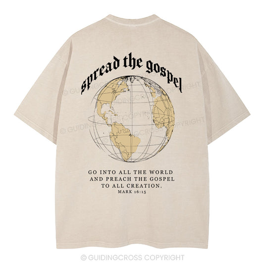 Spread The Gospel Christian Washed TShirt