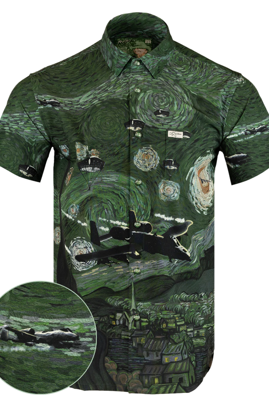 UniJames Comfort Starry Flight Green (Pearl Snaps) For Men