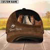 Uni Curly Horses Happiness Customized Name Cap