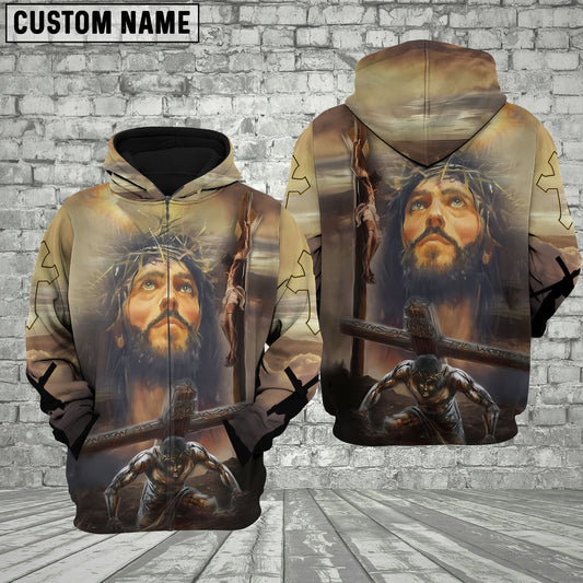 Uni Jesus On The Cross 3D Hoodies Jesus Hoodie
