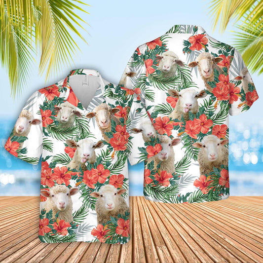 Unique Sheep Hawaiian Flowers Hawaiian Shirt
