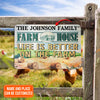uni Cute Farm House Better On The Farm Custom Name Rectangle Metal Sign