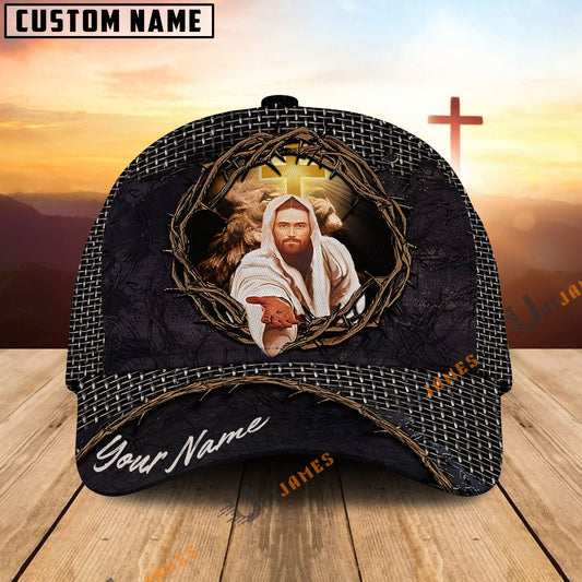 Uni Jesus Take My Hand Customized Name Cap