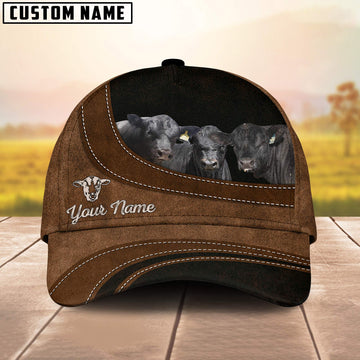 Uni Black Simmental Happiness Customized Name Cap