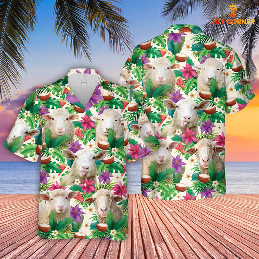 Unique Sheep Summer Floral 3D Hawaiian Shirt