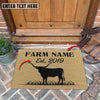 Uni Texas Longhorn Custom Farm Name Custom Year Coir Doormat