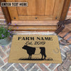 Uni Belted Galloway Custom Farm Name Custom Year Coir Doormat