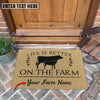 Uni Jersey Life Is Better On The Farm Custom Name Coir Doormat