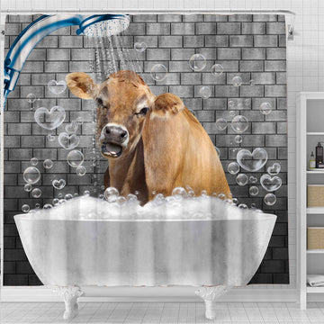 Uni Jersey Brick Wall 3D Shower Curtain