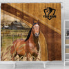 Uni Custom Name Horse Pattern Shower Curtain