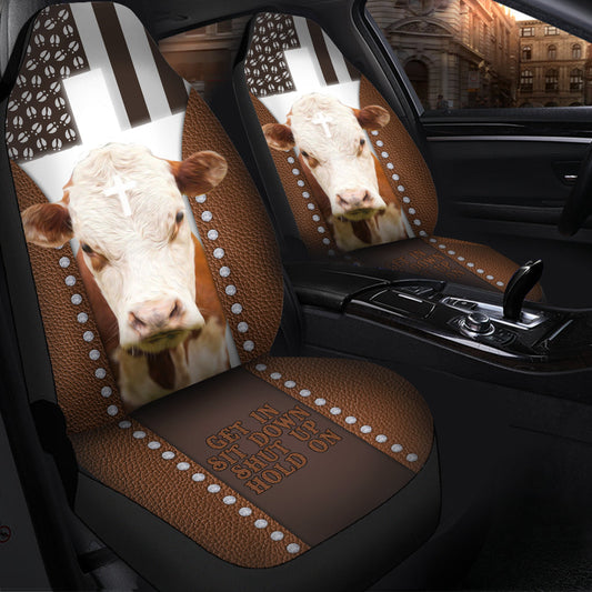 Uni Jesus Hereford Pattern Car Seat Cover Set