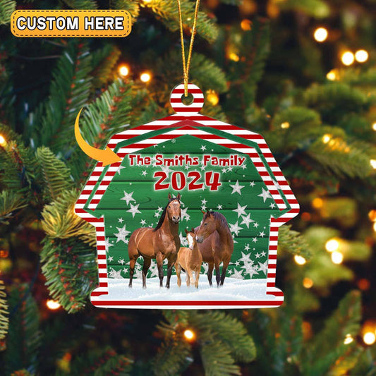 Uni Horse Cattle Lovers Christmas Gift 2024 Custom Shape Acrylic Ornament
