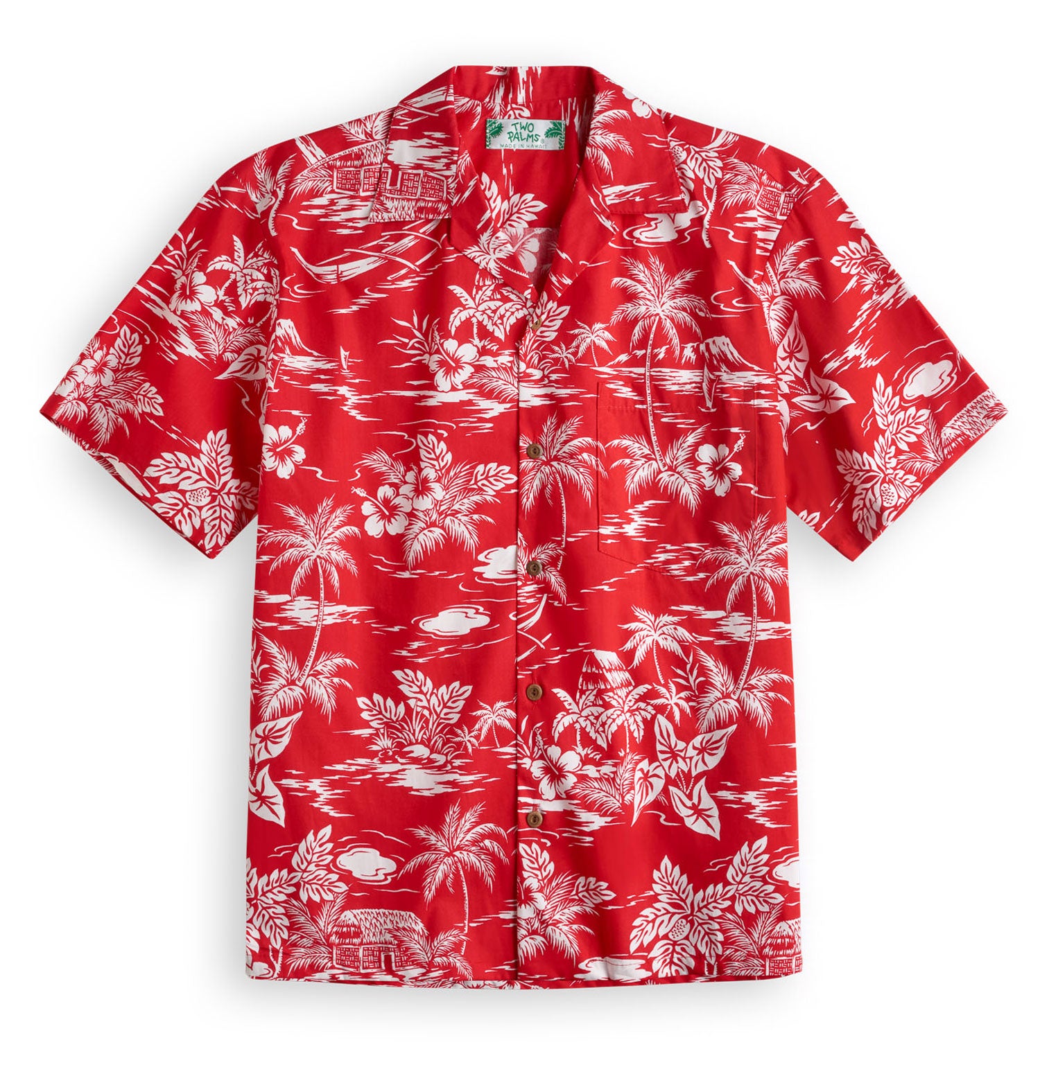 UniJames Love Shack Red Hawaiian Shirts for Men — free download