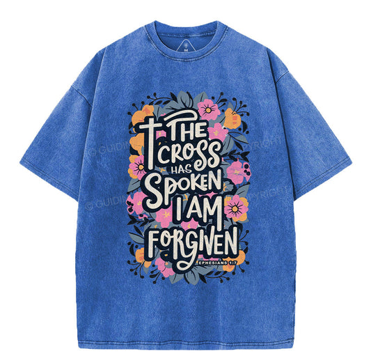 The Cross Has Spoken Christian Washed TShirt