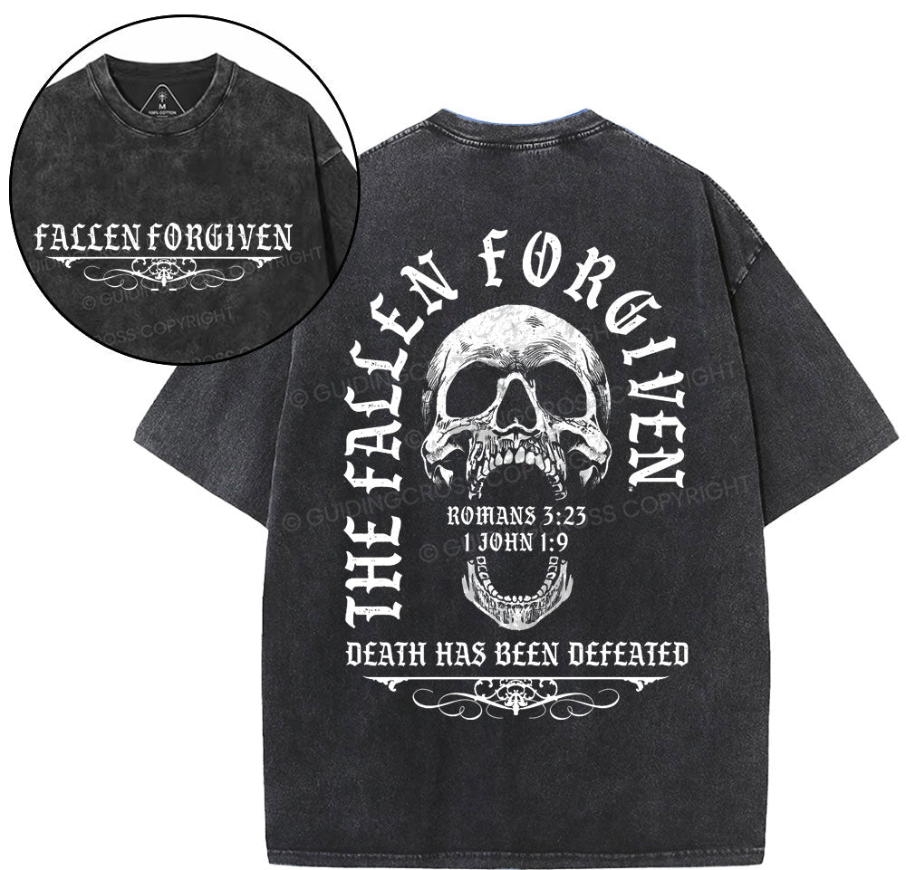 The Fallen Forgiven Christian Washed T-Shirt Sale - GuidingCross