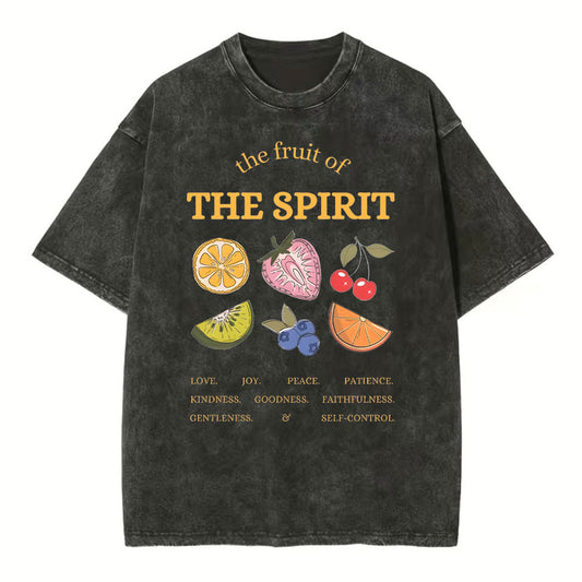 The Fruit Of The Spirit Christian Washed T-Shirt Sale - GuidingCross