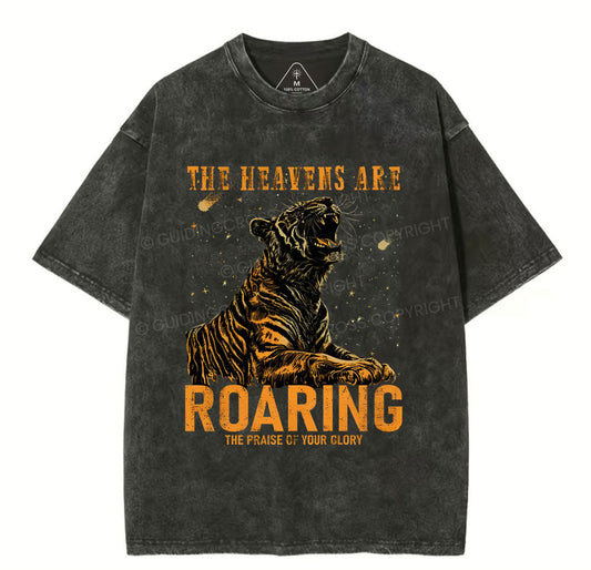 The Heavens Are Roaring Christian Washed TShirt