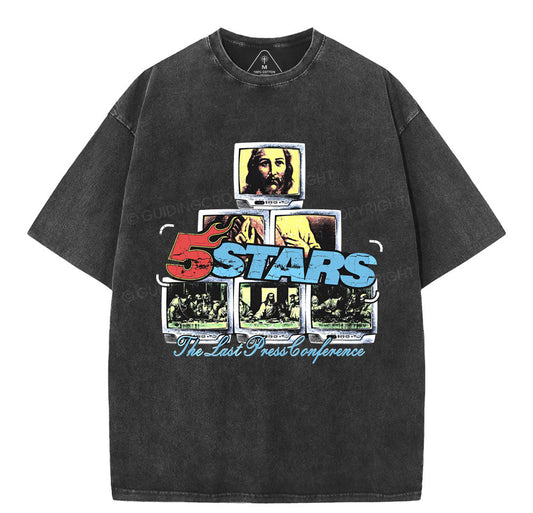 The Last Press Conference Christian Washed TShirt