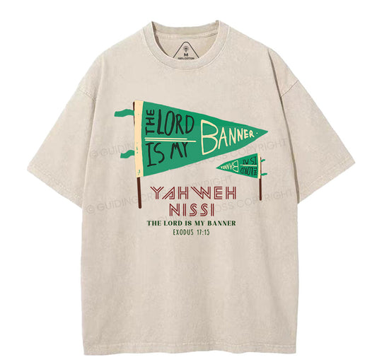 The Lord Is My Banner Christian Washed TShirt