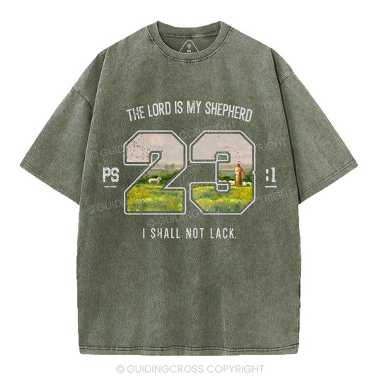 The Lord Is My Shepherd Christian Washed T-Shirt Sale - GuidingCross