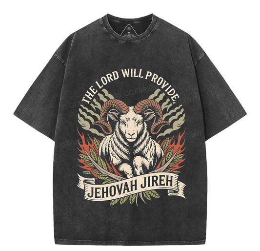 The Lord Will Provide Christian Washed TShirt
