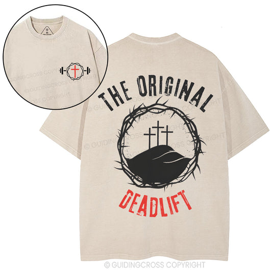 The Original Deadlift Christian Washed T-Shirt Sale - GuidingCross