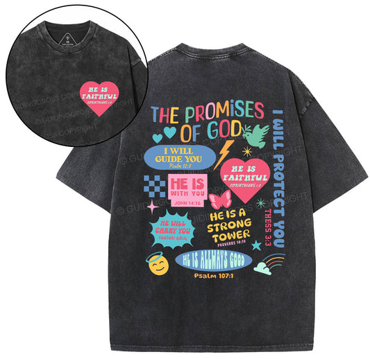 The Promises Of God Christian Washed T-Shirt Sale - GuidingCross